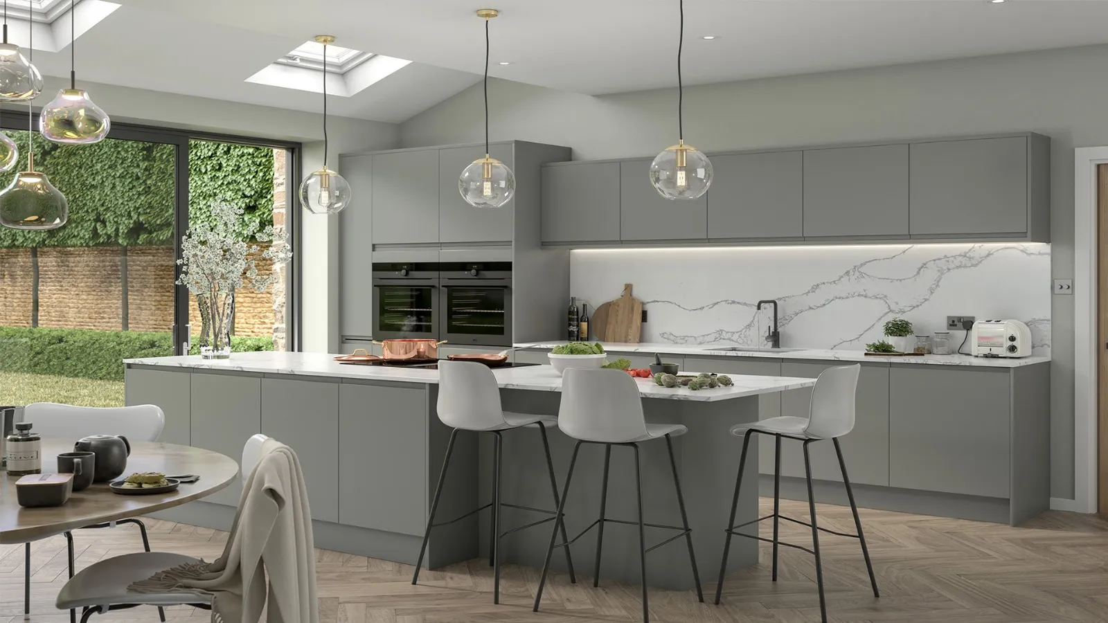 Modern handleless kitchen installed in the Scottish Borders